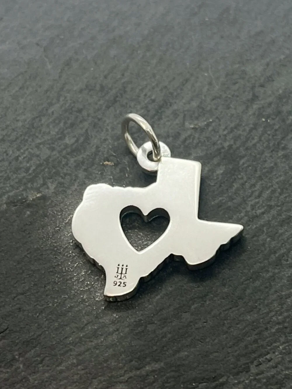 James Avery S925 Sterling Silver Texas State Heart Charm - Picture 2 of 2